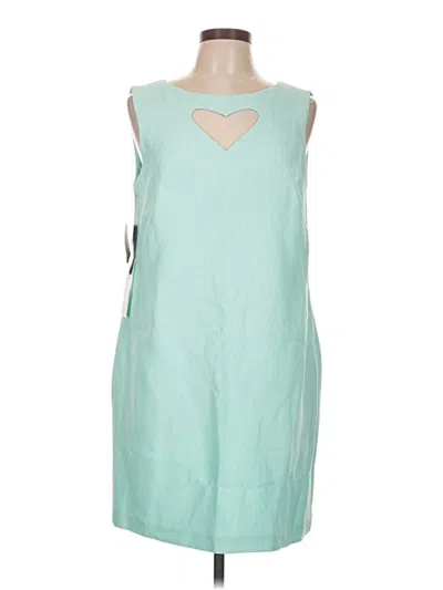 Pre-owned Oleg Cassini Casual Dress In Teal