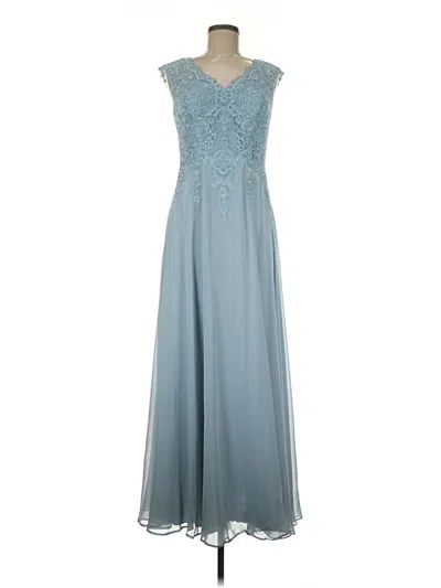 Pre-owned Oleg Cassini Cocktail Dress In Blue