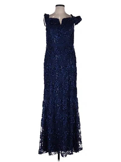 Pre-owned Oleg Cassini Cocktail Dress In Blue