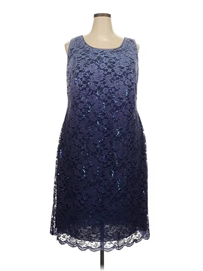 Pre-owned Oleg Cassini Cocktail Dress In Blue
