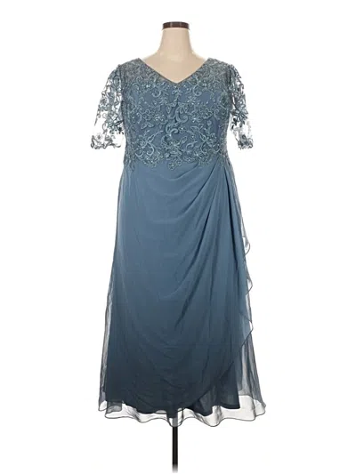 Pre-owned Oleg Cassini Cocktail Dress In Blue