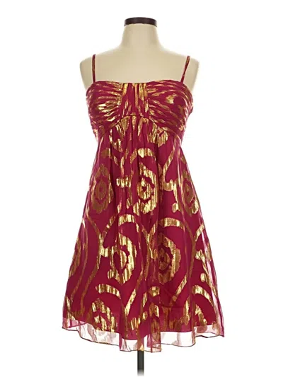 Pre-owned Oleg Cassini Cocktail Dress In Burgundy