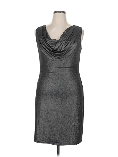 Pre-owned Oleg Cassini Cocktail Dress In Gray