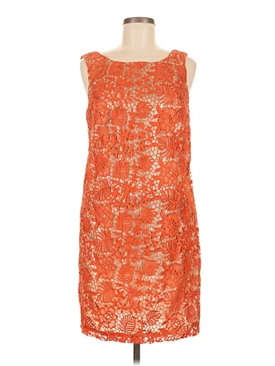 Pre-owned Oleg Cassini Cocktail Dress In Orange