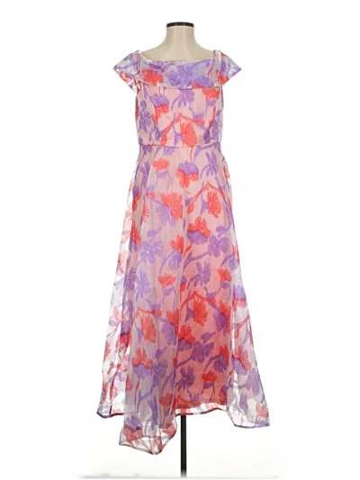 Pre-owned Oleg Cassini Cocktail Dress In Purple