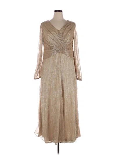 Pre-owned Oleg Cassini Cocktail Dress In Tan