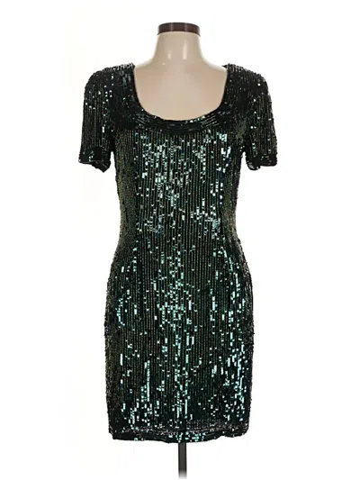 Pre-owned Oleg Cassini Cocktail Dress In Teal