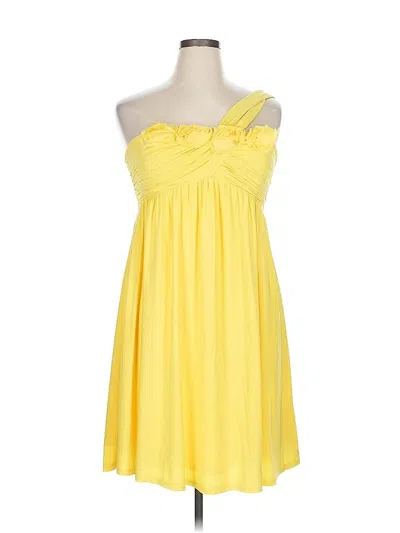 Pre-owned Oleg Cassini Cocktail Dress In Yellow