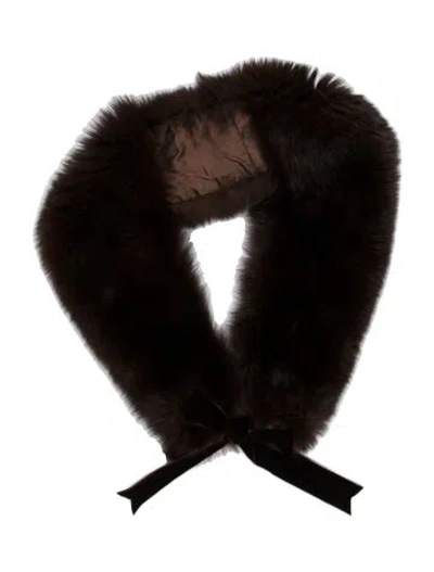 Pre-owned Oleg Cassini Fur Vintage Shawl In Brown