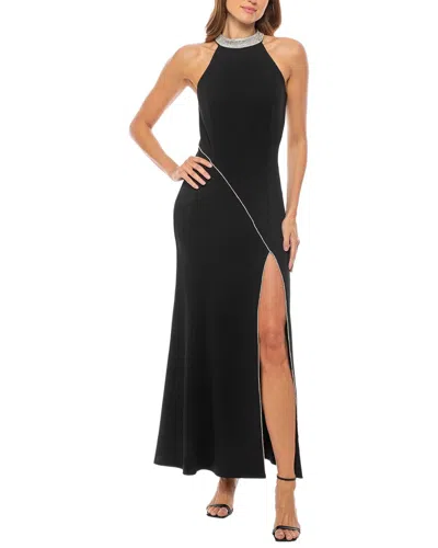 Oleg Cassini Halter Dress In Black