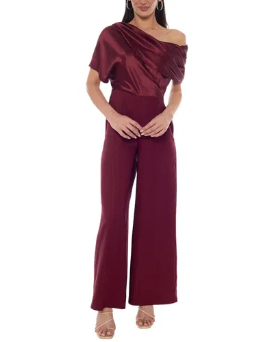 Oleg Cassini Jumpsuit In Burgundy