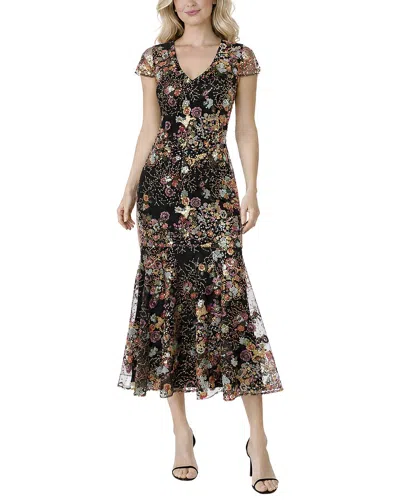 Oleg Cassini Maxi Dress In Multi