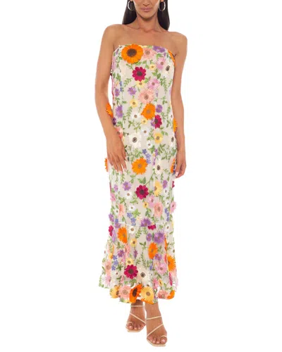 Oleg Cassini Maxi Dress In Multi
