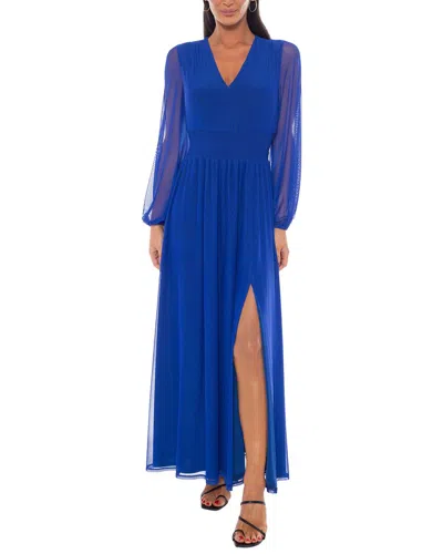 Oleg Cassini Maxi Dress In Blue
