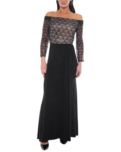 Oleg Cassini Maxi Dress In Black