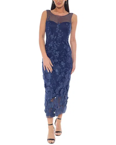 Oleg Cassini Maxi Dress In Blue