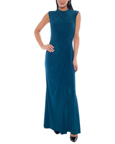 Oleg Cassini Maxi Dress In Blue
