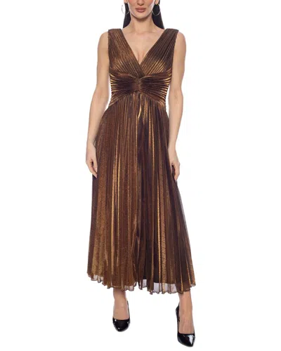 Oleg Cassini Maxi Dress In Brown