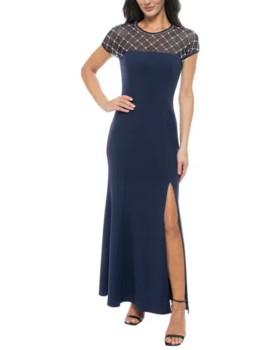 Oleg Cassini Maxi Dress In Blue