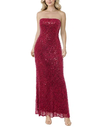 Oleg Cassini Maxi Dress In Red