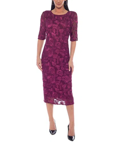 Oleg Cassini Midi Dress In Purple