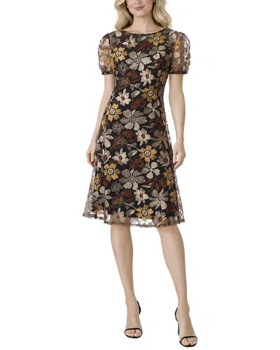 Oleg Cassini Midi Dress In Black