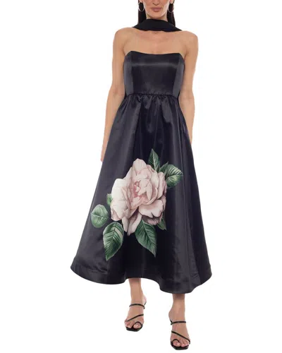 Oleg Cassini Midi Dress In Black
