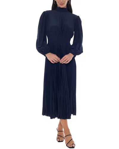 Oleg Cassini Midi Dress In Blue