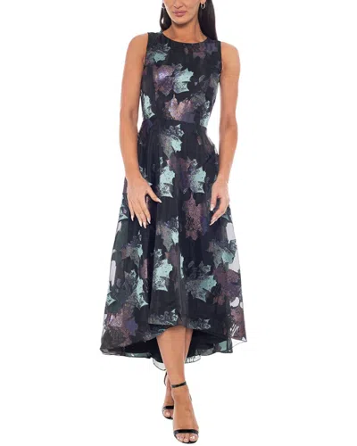 Oleg Cassini Midi Dress In Multi