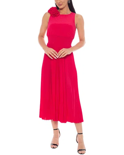 Oleg Cassini Midi Dress In Pink