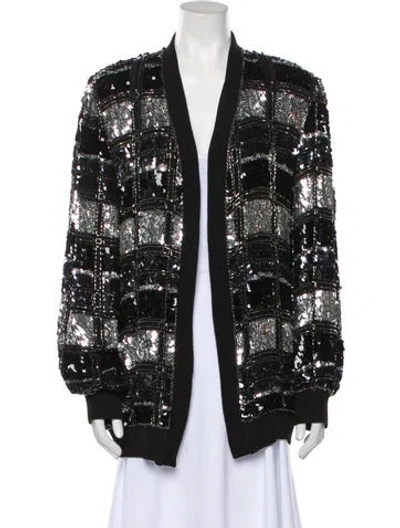 Pre-owned Oleg Cassini Silk Evening Jacket In Black