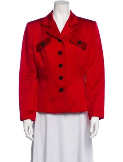 Pre-owned Oleg Cassini Vintage 1990's Blazer In Red