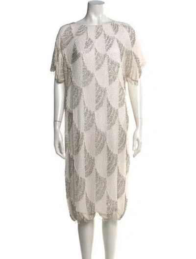 Pre-owned Oleg Cassini Vintage Knee-length Dress In Multicolor