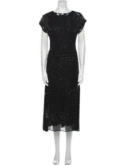 Pre-owned Oleg Cassini Vintage Long Dress In Black
