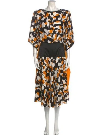 Pre-owned Oleg Cassini Vintage Long Dress In Multi