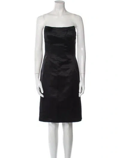 Pre-owned Oleg Cassini Vintage Mini Dress In Black