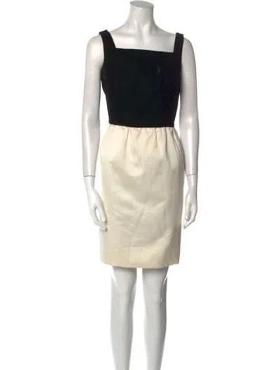 Pre-owned Oleg Cassini Vintage Mini Dress In Black