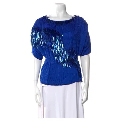 Pre-owned Oleg Cassini Vintage Silk Top In Purple