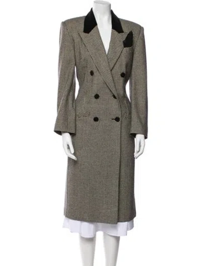 Pre-owned Oleg Cassini Vintage Wool Trench Coat In Multi