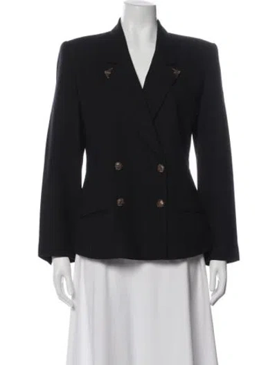 Pre-owned Oleg Cassini Wool Blazer In Blue