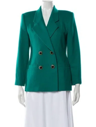 Pre-owned Oleg Cassini Wool Blazer In Green