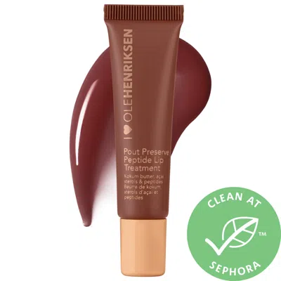 Olehenriksen Pout Preserve Hydrating Peptide Lip Treatment Cocoa Crème 0.4 oz / 12 ml In White