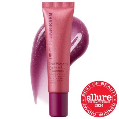Olehenriksen Pout Preserve Hydrating Peptide Lip Treatment Lingonberry Jam Glimmer 0.4 oz / 12 ml