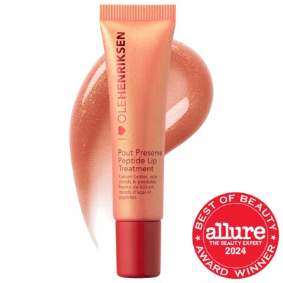 Olehenriksen Pout Preserve Hydrating Peptide Lip Treatment Strawberry Sorbet Glimmer 0.4 oz / 12 ml
