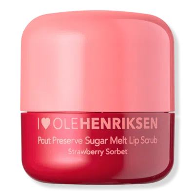 Olehenriksen Pout Preserve Sugar Melt Lip Scrub - Strawberry Sorbet In Transparent