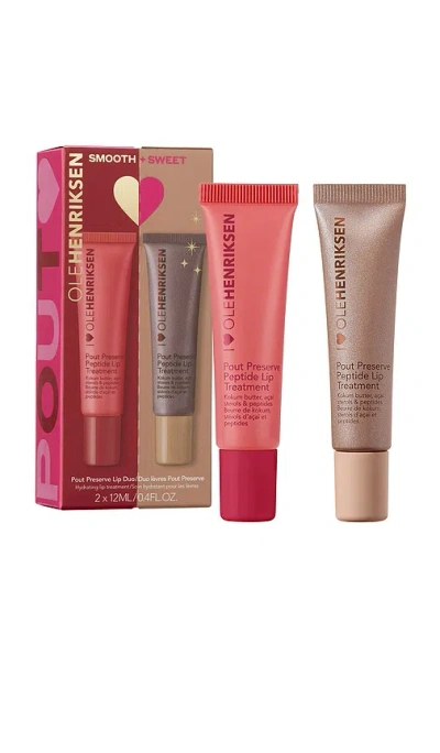 Olehenriksen Smooth + Sweet Pout Preserve Peptide Lip Duo 0.4oz/12ml In Transparent
