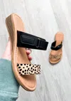 Olem Animal Print Sandal In Patterned In Black
