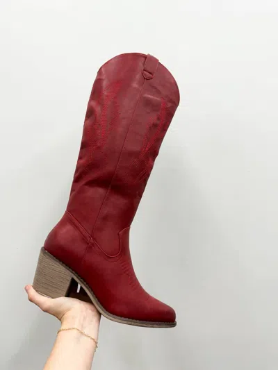 Olem Crimson Cowboy Boots In Pink