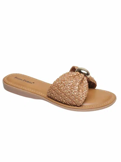 Olem Women's Charming Bow Slide Sandals In New Tan In Brown