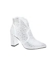Olem Women's Diva Rhinestone Boots In White In White